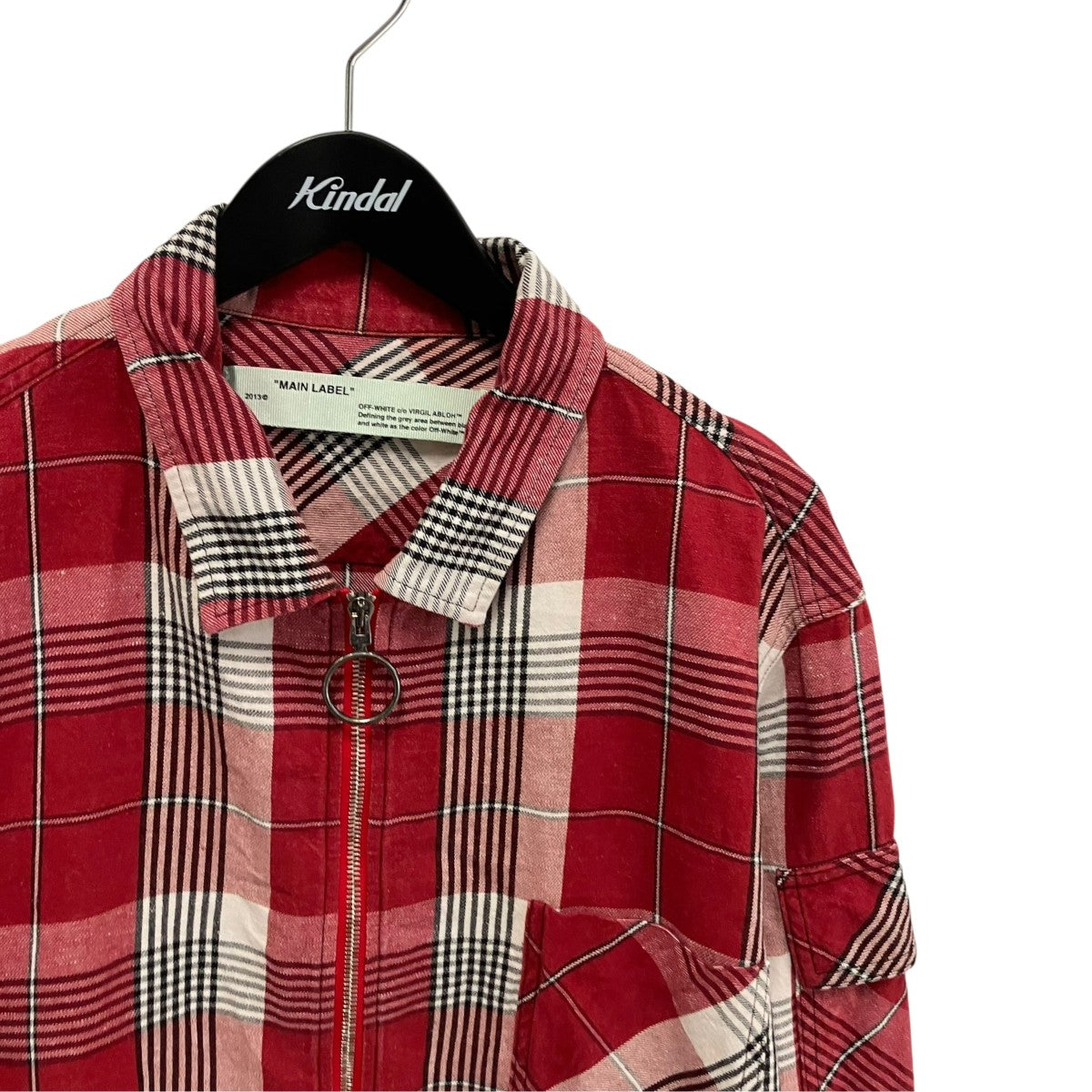 19SSDiag Zip Check ShirtチェックシャツジャケットOMGA077S19D21017