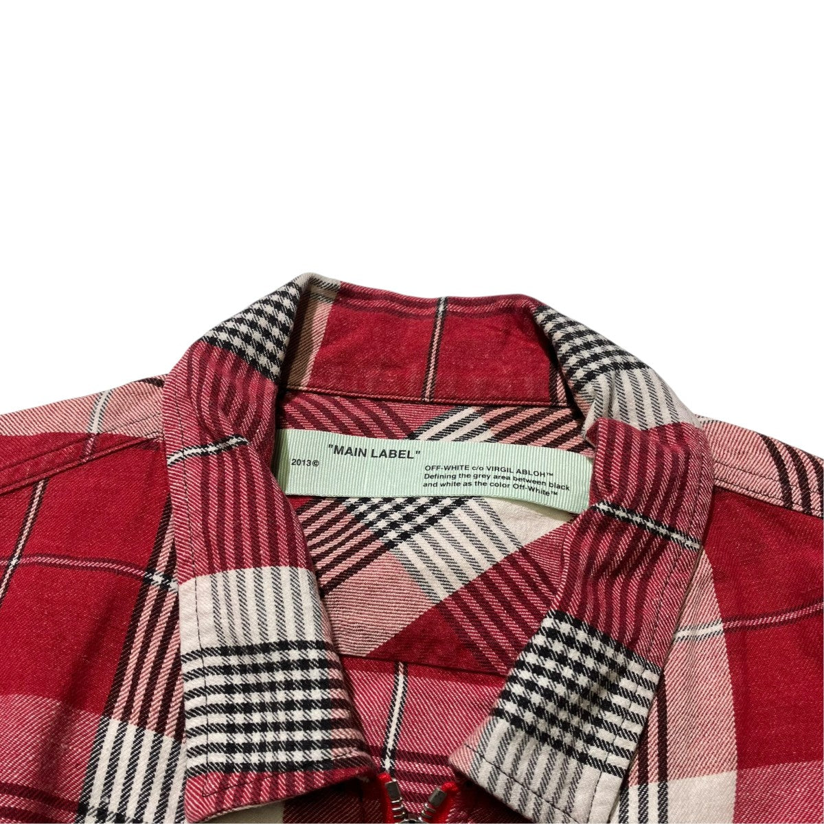 19SSDiag Zip Check ShirtチェックシャツジャケットOMGA077S19D21017