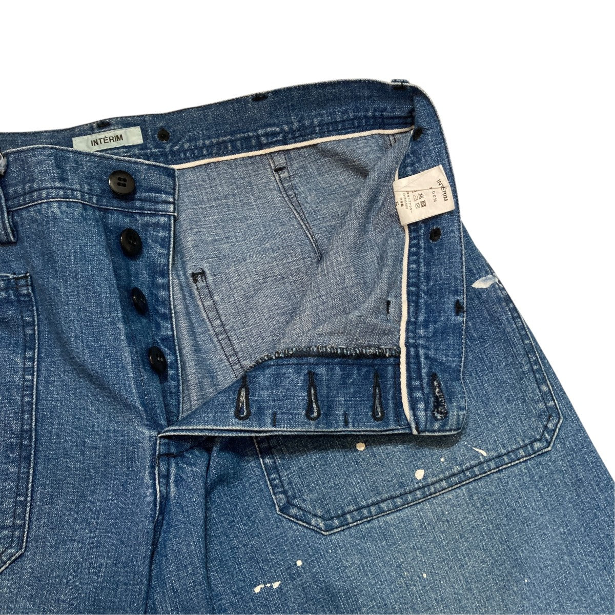 NAVY SELVEDGE NEP DENIM TROUSERデニムパンツIT24S487AP