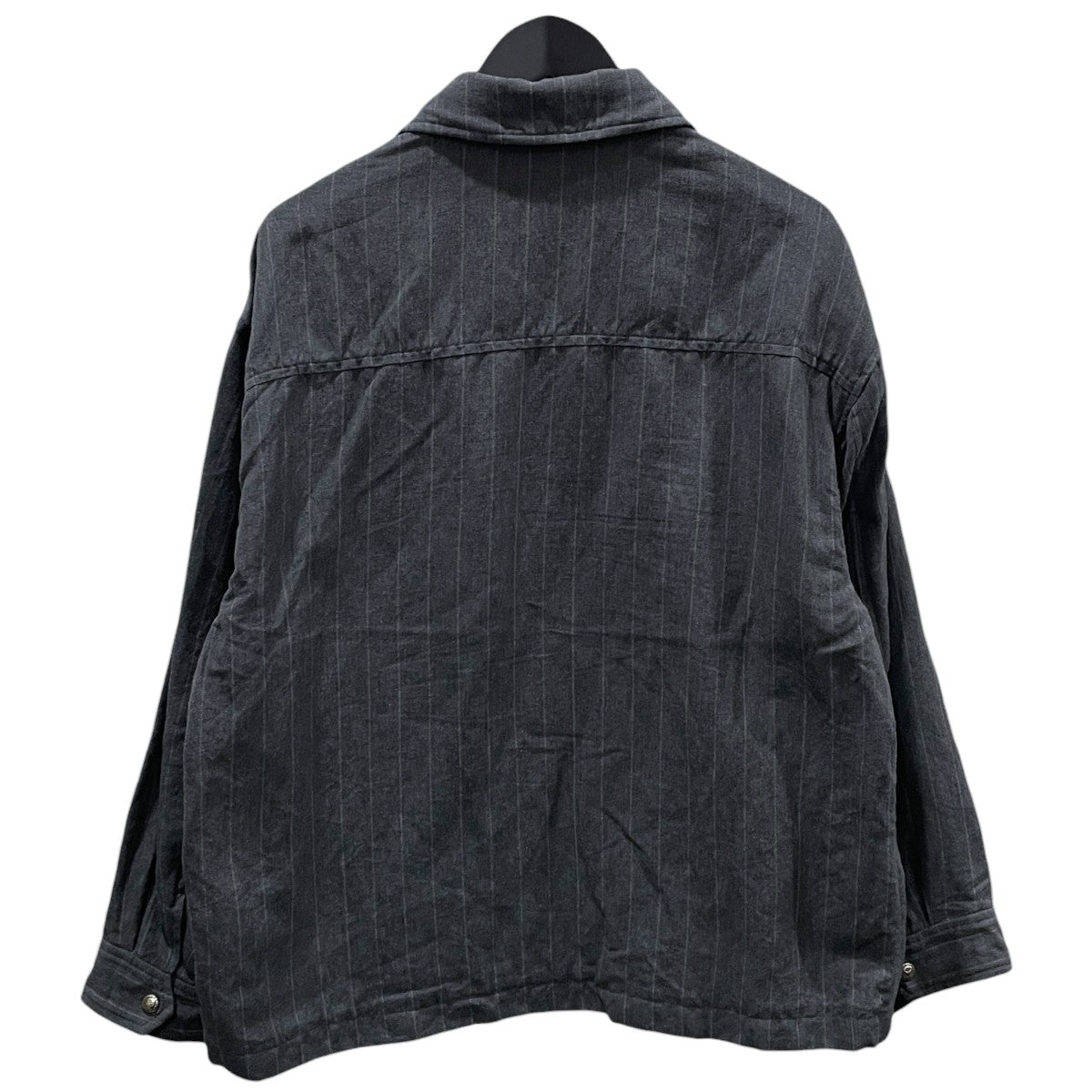 ピンストライプ リネンコットン ジップアップジャケット PIN STRIPE LINEN COTTON ZIP UP JACKET