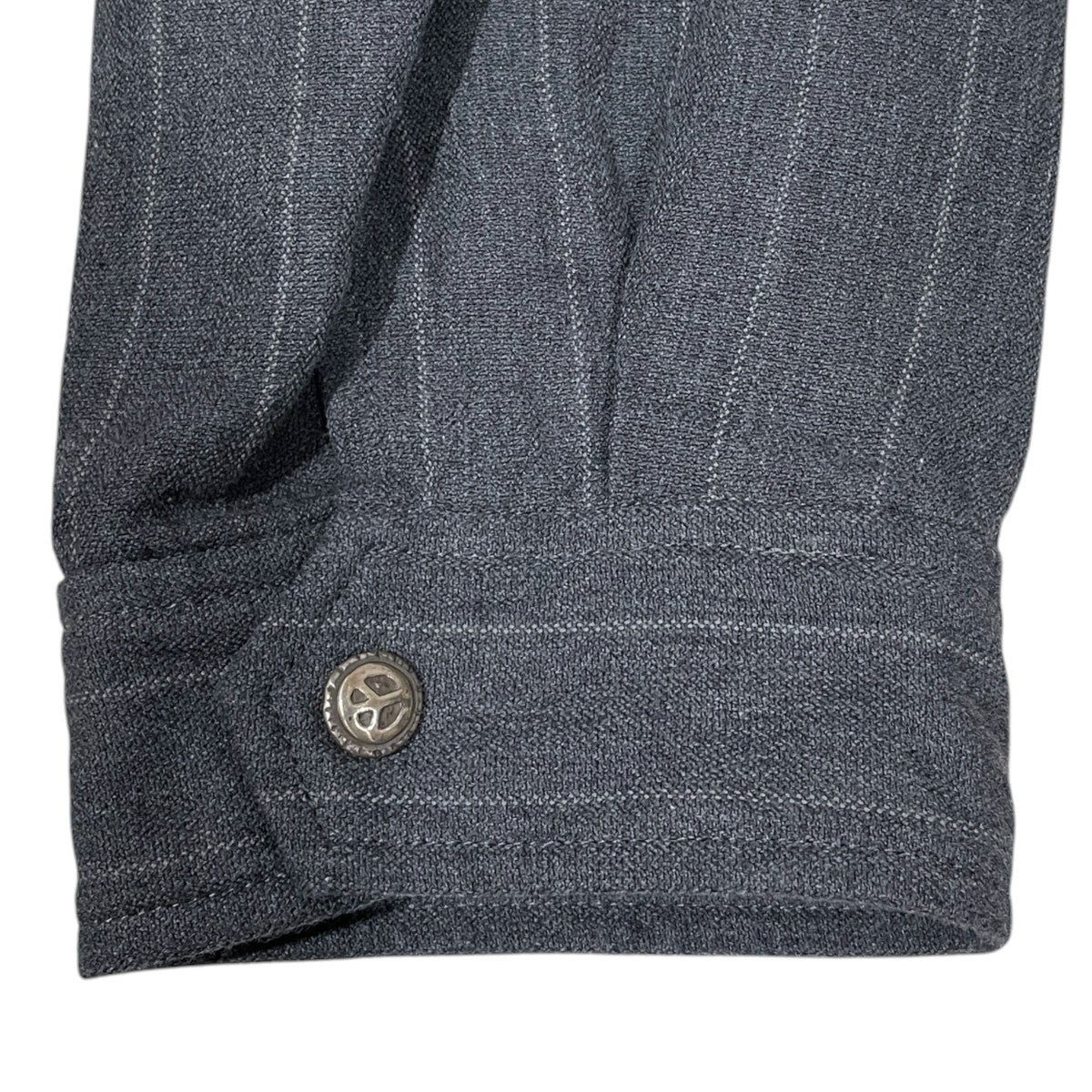 ピンストライプ リネンコットン ジップアップジャケット PIN STRIPE LINEN COTTON ZIP UP JACKET