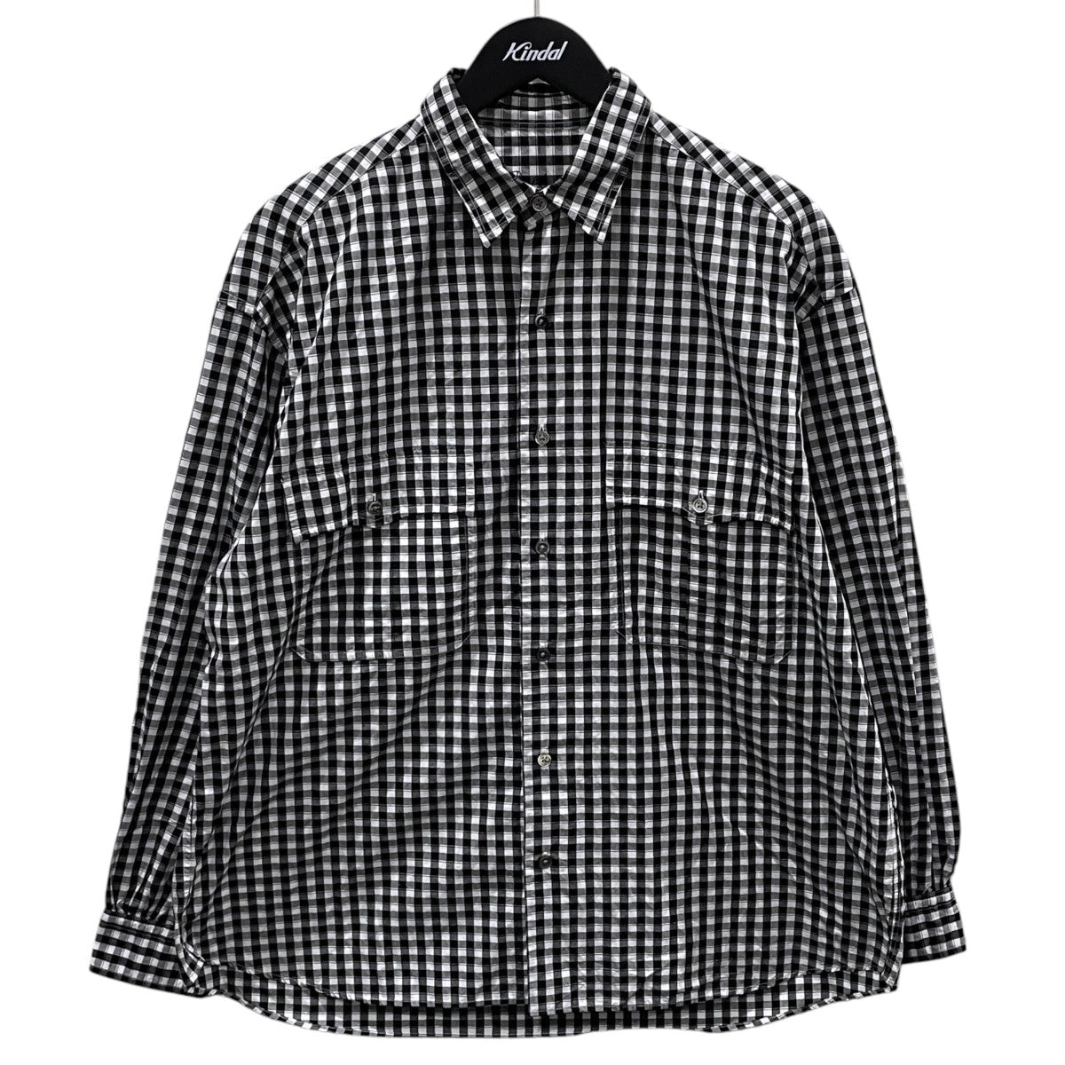 ギンガムチェック柄長袖シャツ ROLL UP GINGHAM CHECK SHIRT ロールアップ ギンガムチェックシャツ