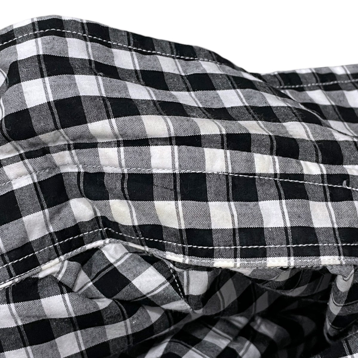 ギンガムチェック柄長袖シャツ ROLL UP GINGHAM CHECK SHIRT ロールアップ ギンガムチェックシャツ
