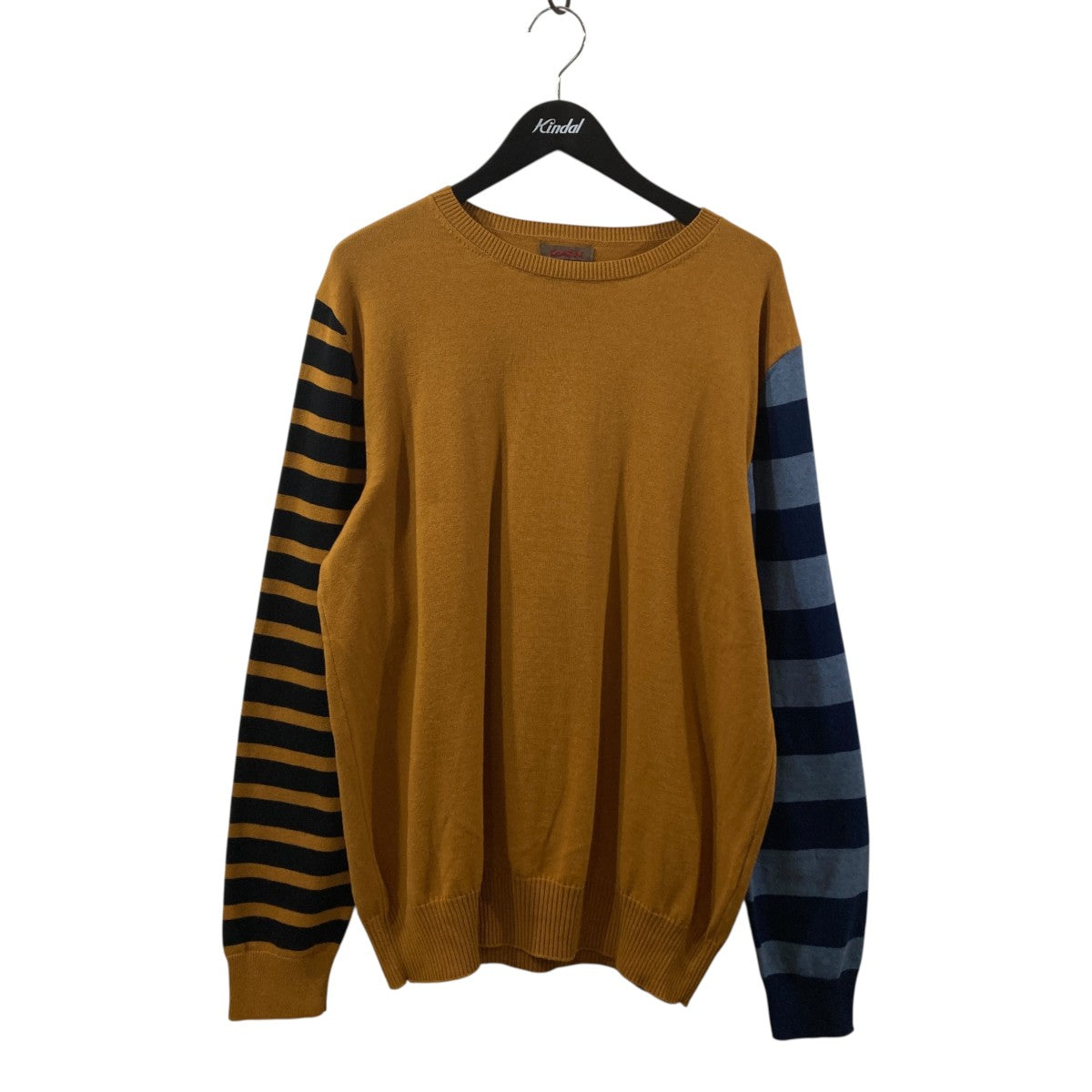 COTTOCASHMERE BORDER SLEEVE SWEATERボーダーコットンカシミヤニット セーター2552