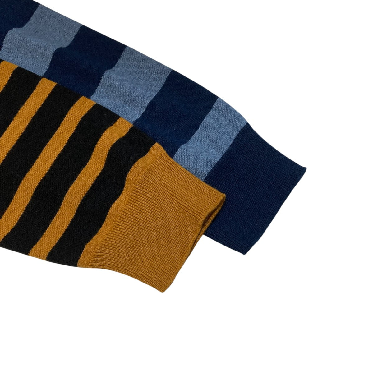 COTTOCASHMERE BORDER SLEEVE SWEATERボーダーコットンカシミヤニット セーター2552