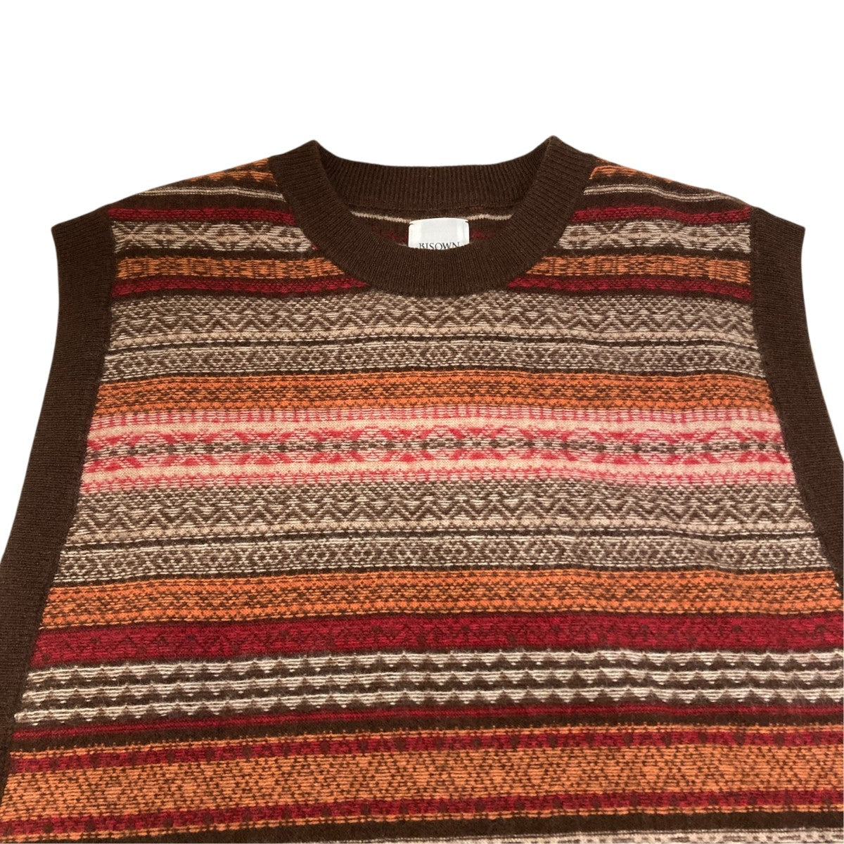 CASHMERE FAIRISLE MIDDLE VESTニットベスト25W-BIS-KN02L