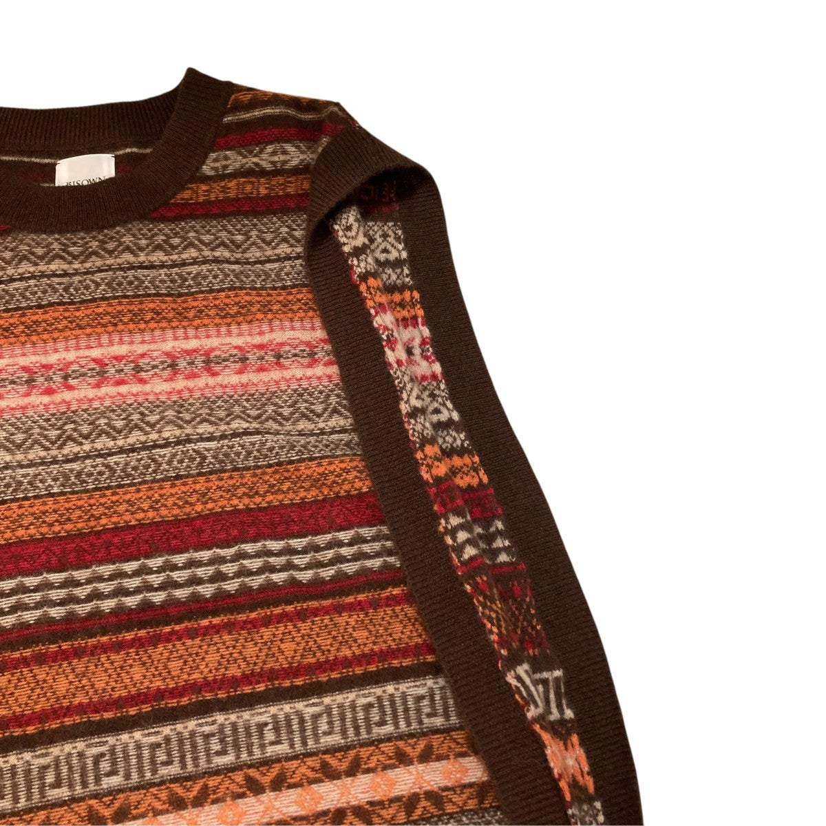 CASHMERE FAIRISLE MIDDLE VESTニットベスト25W-BIS-KN02L