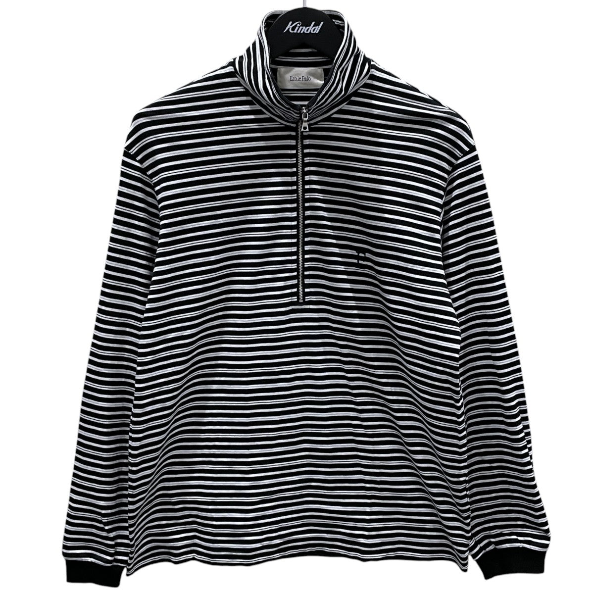 24AW ボーダー柄ハーフジップカットソー Half zip Border L／S Tee ハーフジップ ボーダー ロングスリーブティー EP08CT07