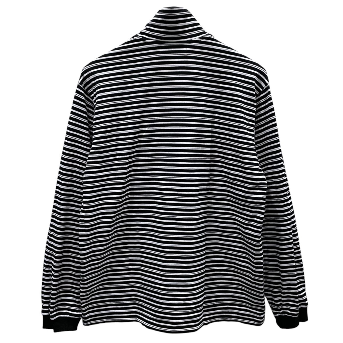 24AW ボーダー柄ハーフジップカットソー Half zip Border L／S Tee ハーフジップ ボーダー ロングスリーブティー EP08CT07