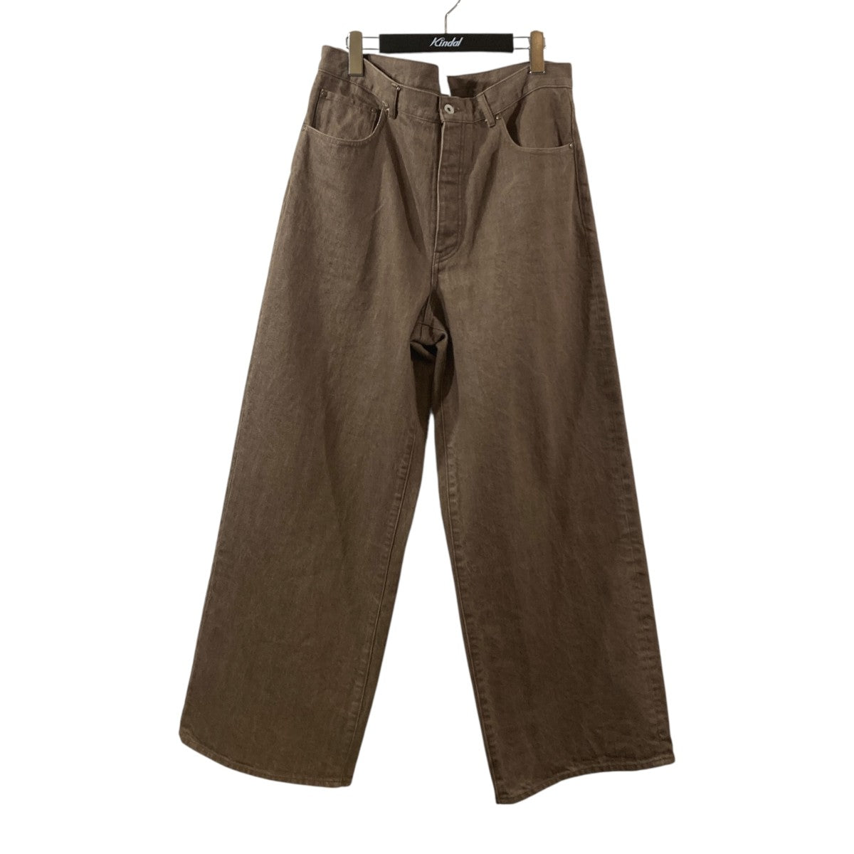 WIDE DENIM／BROWN BLEACHワイドデニムパンツ25W-BIS-PT30U