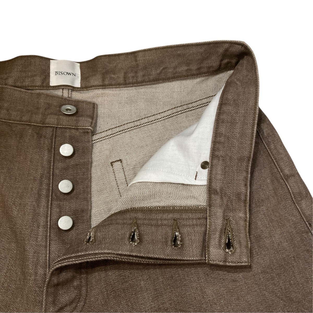 WIDE DENIM／BROWN BLEACHワイドデニムパンツ25W-BIS-PT30U