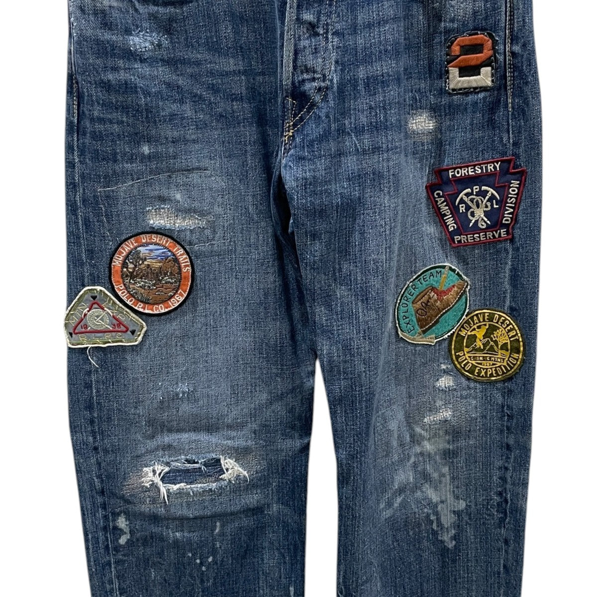 加工デニムパンツ Vintage Classic Fit Distressed Jeans ヴィンテージ クラシック フィット ディストレスト ジーンズ