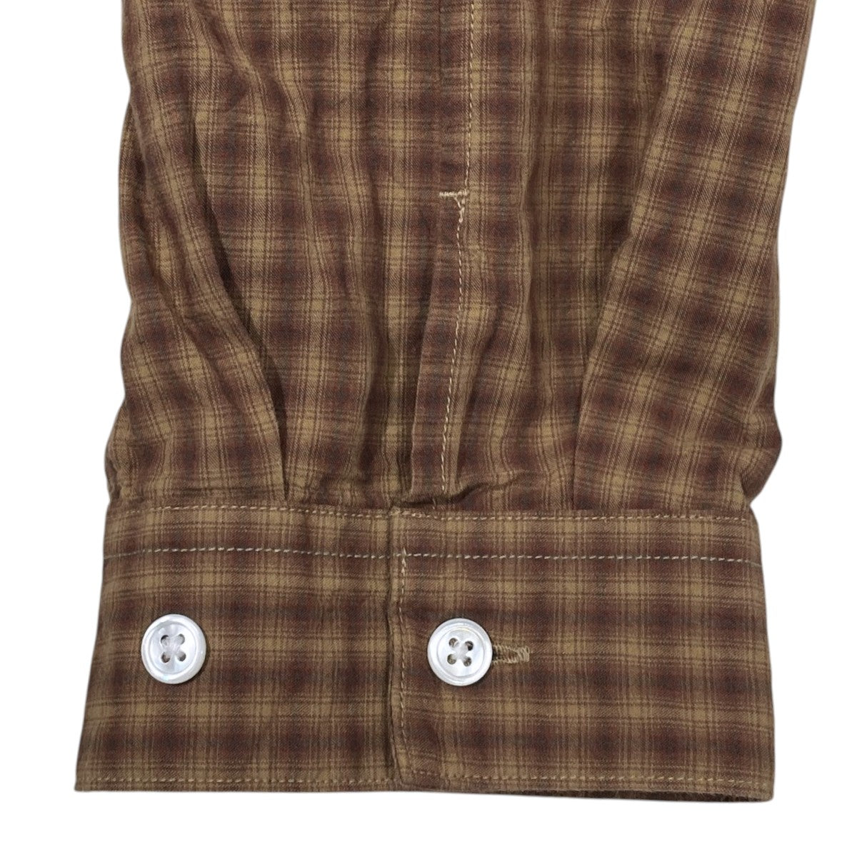 STEVEN ALAN チェック柄長袖シャツ 60 CHIC CHECK OPEN COLLAR SHIRT LONG SLEEVE 60 シック チェック オープンカラーシャツ ロングスリーブ 8111-1-491120 古着・中古-4枚目のアイテム画像