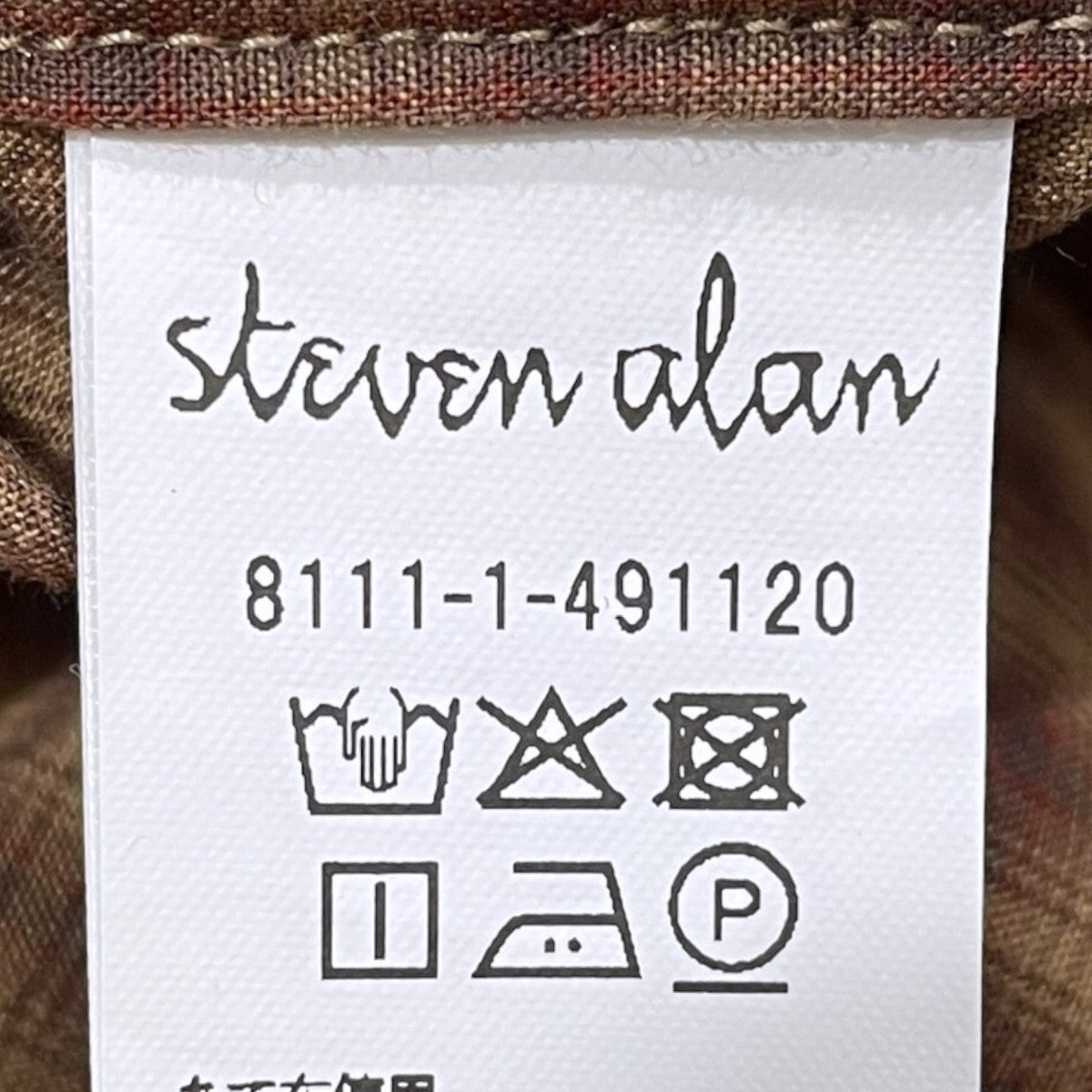 STEVEN ALAN チェック柄長袖シャツ 60 CHIC CHECK OPEN COLLAR SHIRT LONG SLEEVE 60 シック チェック オープンカラーシャツ ロングスリーブ 8111-1-491120 古着・中古-6枚目のアイテム画像