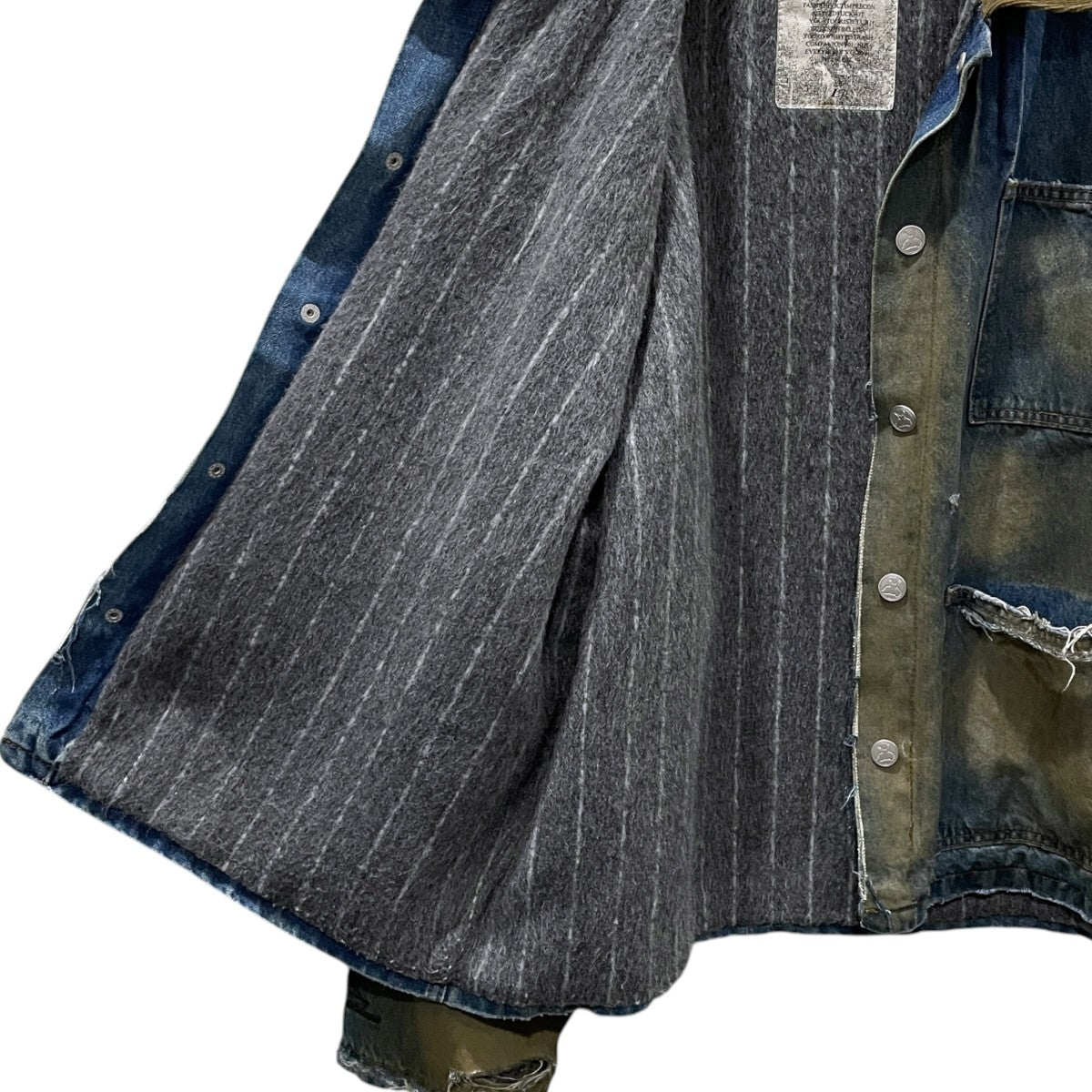 加工デニムジャケット ウールブランケットライニング HAYSTACK ， DENIM JACKET ヘイスタックデニムジャケット