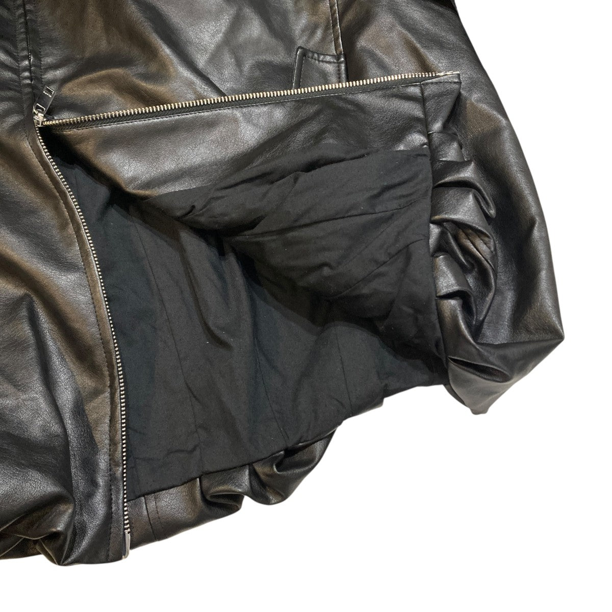 CLANE FAKE LEATHER BALLOON JACKETジャケット19101-0012 古着・中古-6枚目のアイテム画像