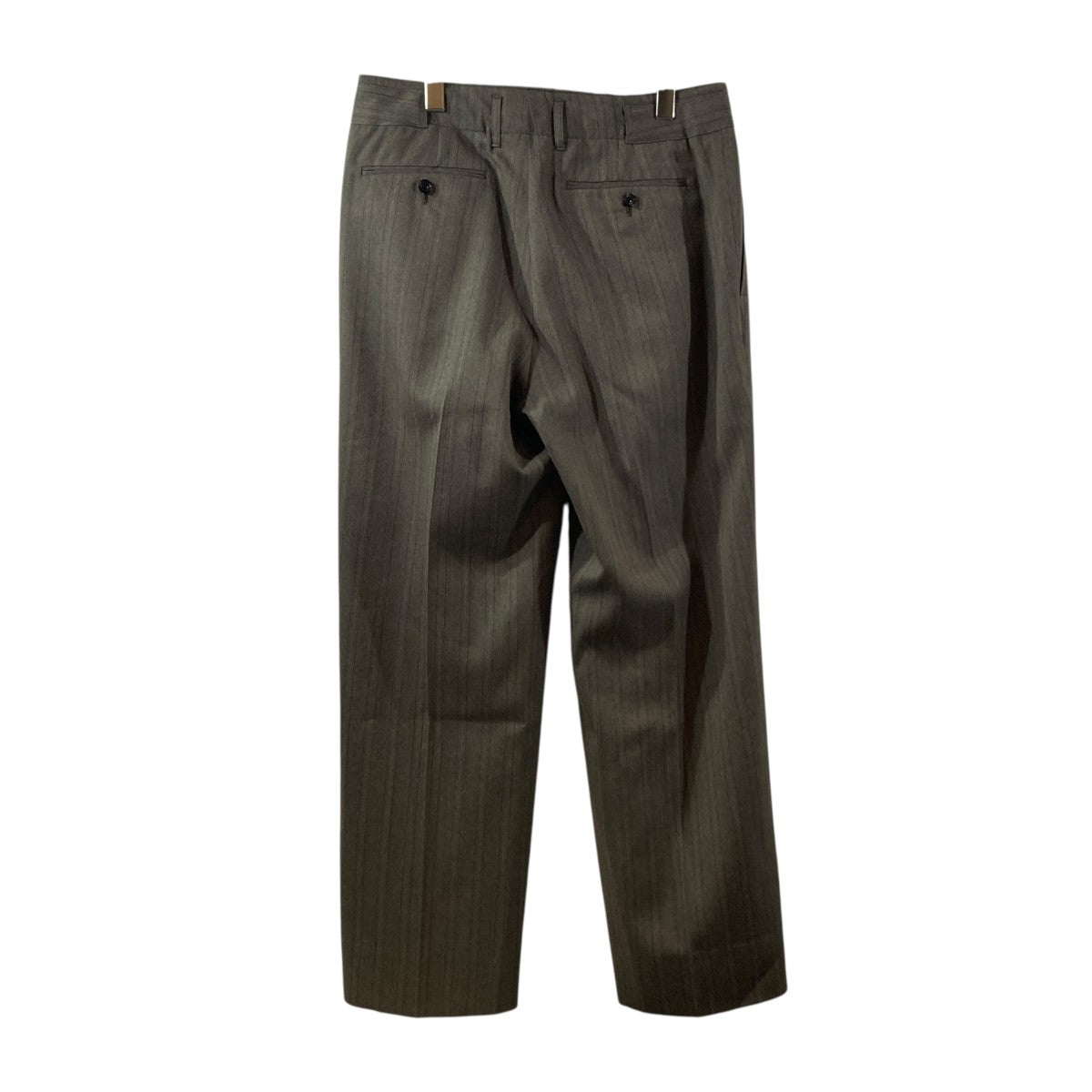 MELANGE HERRINGBONE STRIPE TUCKED TROUSERS タックトラウザーズパンツ UPT67-KC207-B