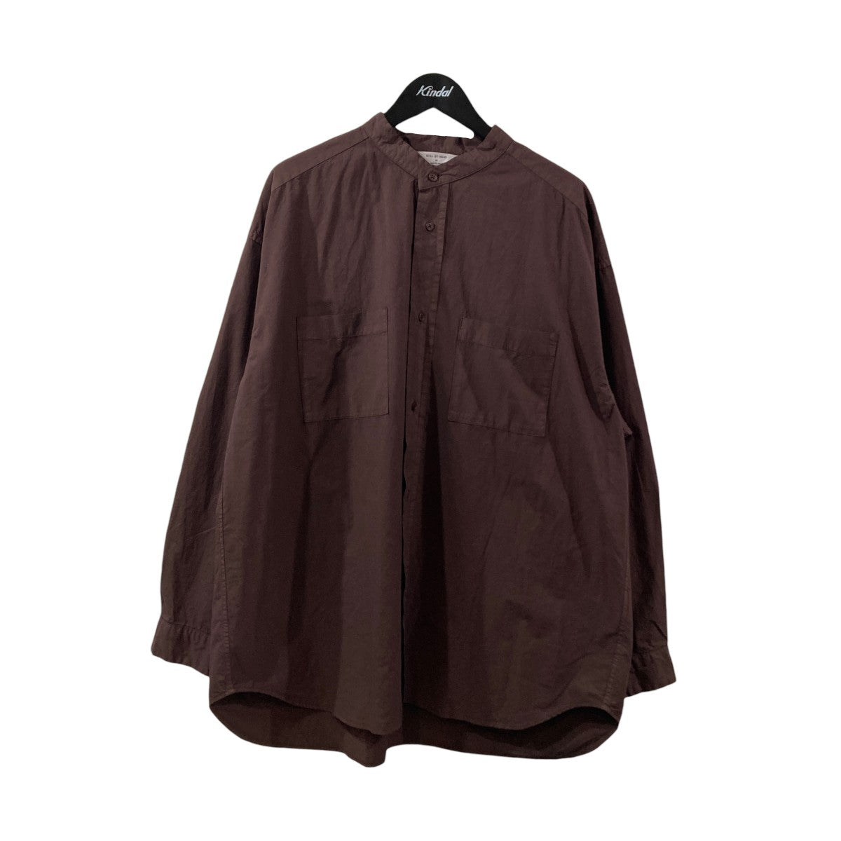 26AWGarment-dye band collar shirtノーカラーシャツSH03263