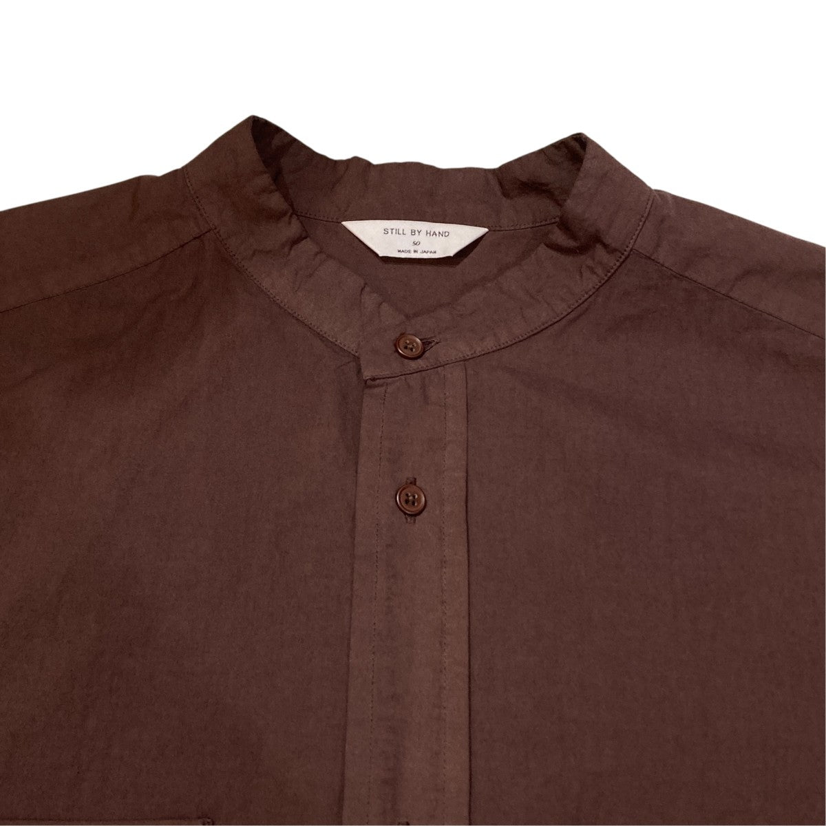 26AWGarment-dye band collar shirtノーカラーシャツSH03263