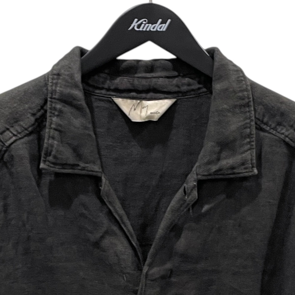 26AW 長袖リネンシャツ AGING LINEN CROSS-LINE SHIRT エイジングリネンクロスラインシャツ ANC-SH113-B