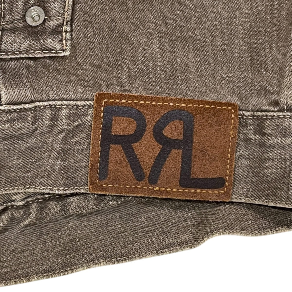 先染めブラウンデニムジャケット Denim Trucker Jacket デニムトラッカージャケット