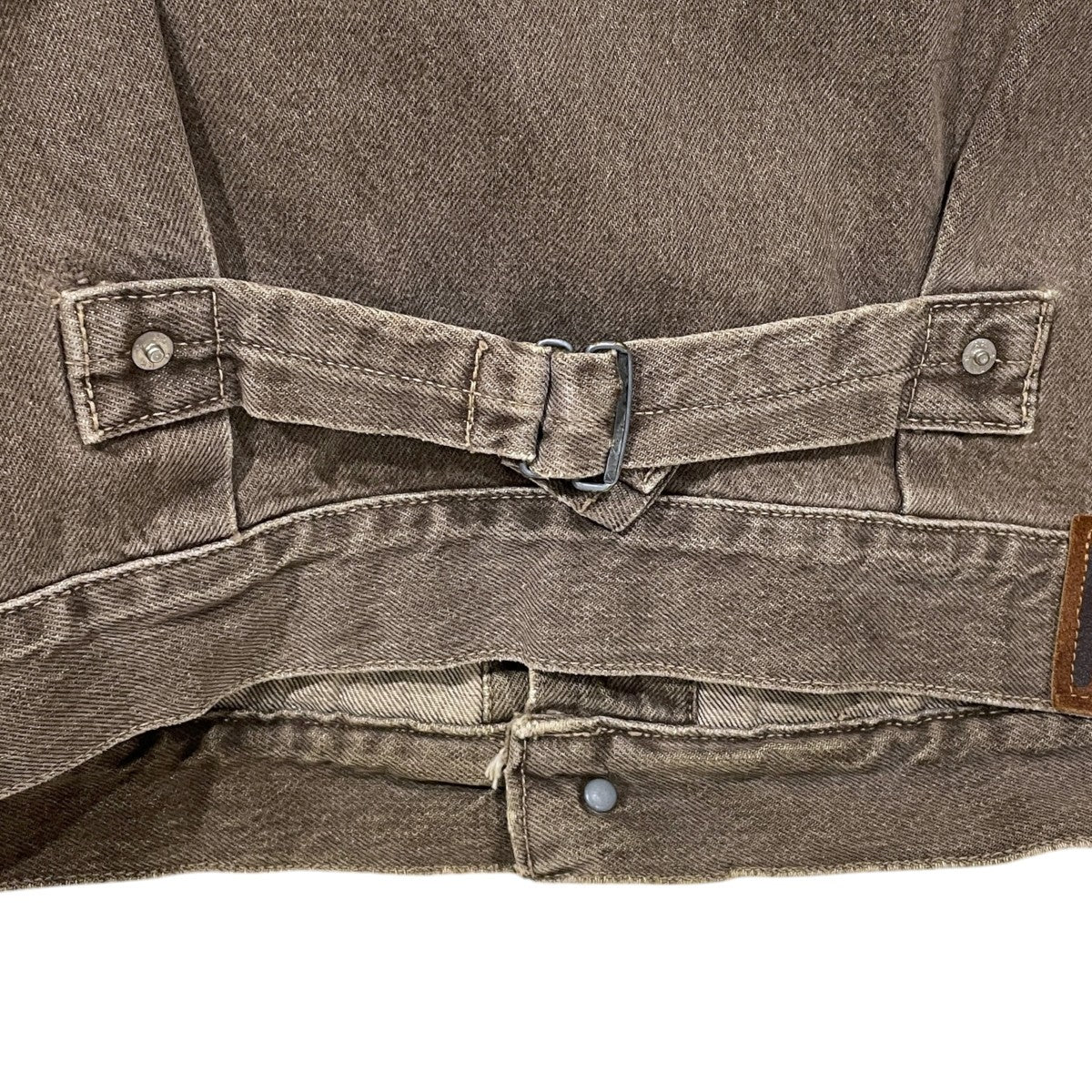先染めブラウンデニムジャケット Denim Trucker Jacket デニムトラッカージャケット
