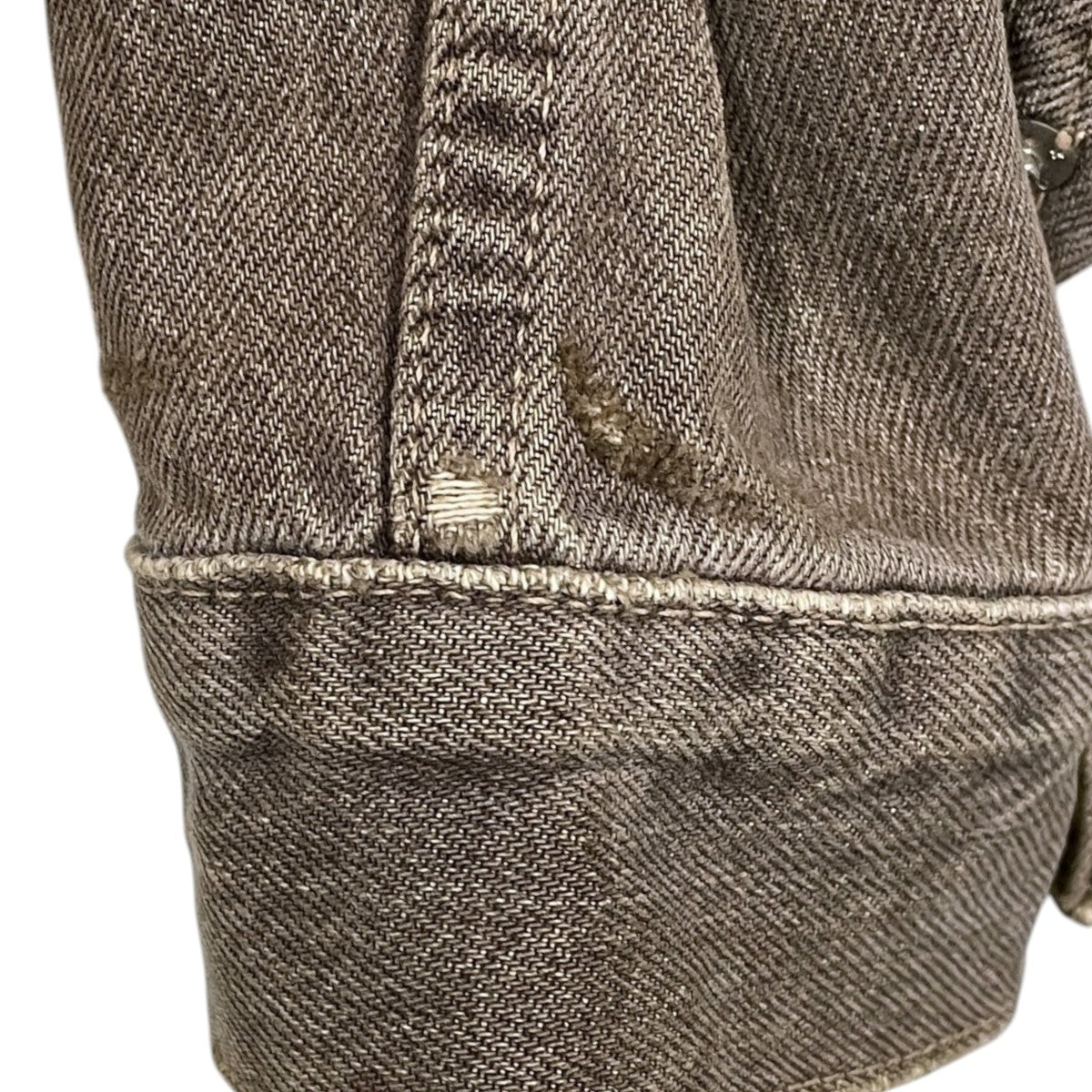 先染めブラウンデニムジャケット Denim Trucker Jacket デニムトラッカージャケット
