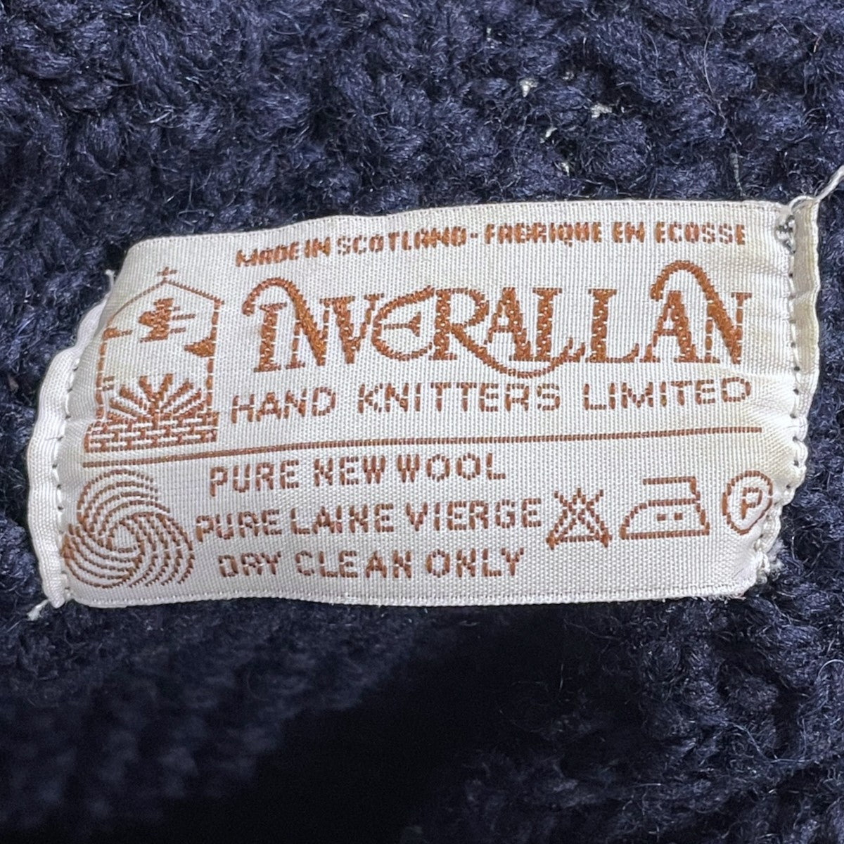 INVERALLAN ケーブルニットカーディガン 3A LUMBER CARDIGAN 3Aランバーカーディガン 茶タグ 古着・中古-6枚目のアイテム画像