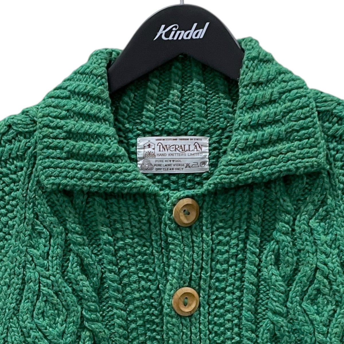 INVERALLAN ケーブルニットカーディガン 3A LUMBER CARDIGAN 3Aランバーカーディガン 茶タグ 古着・中古-3枚目のアイテム画像