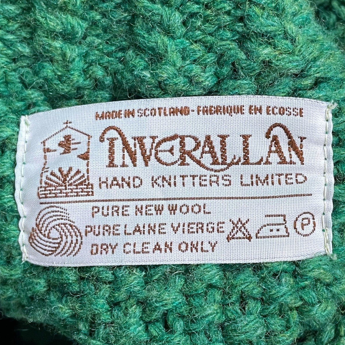 INVERALLAN ケーブルニットカーディガン 3A LUMBER CARDIGAN 3Aランバーカーディガン 茶タグ 古着・中古-6枚目のアイテム画像