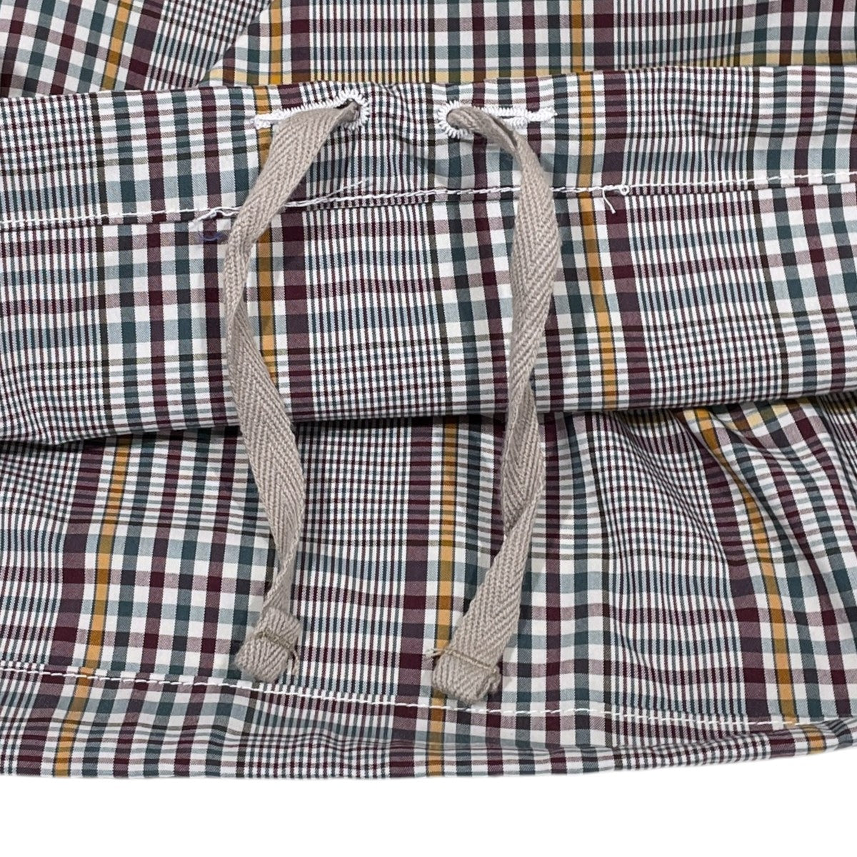 グレンチェック柄プルオーバーフーデッドシャツ Cagoule Shirt - Polyester Rayon Glen Plaid カグールシャツ ポリエステルレーヨン グレンプレイド
