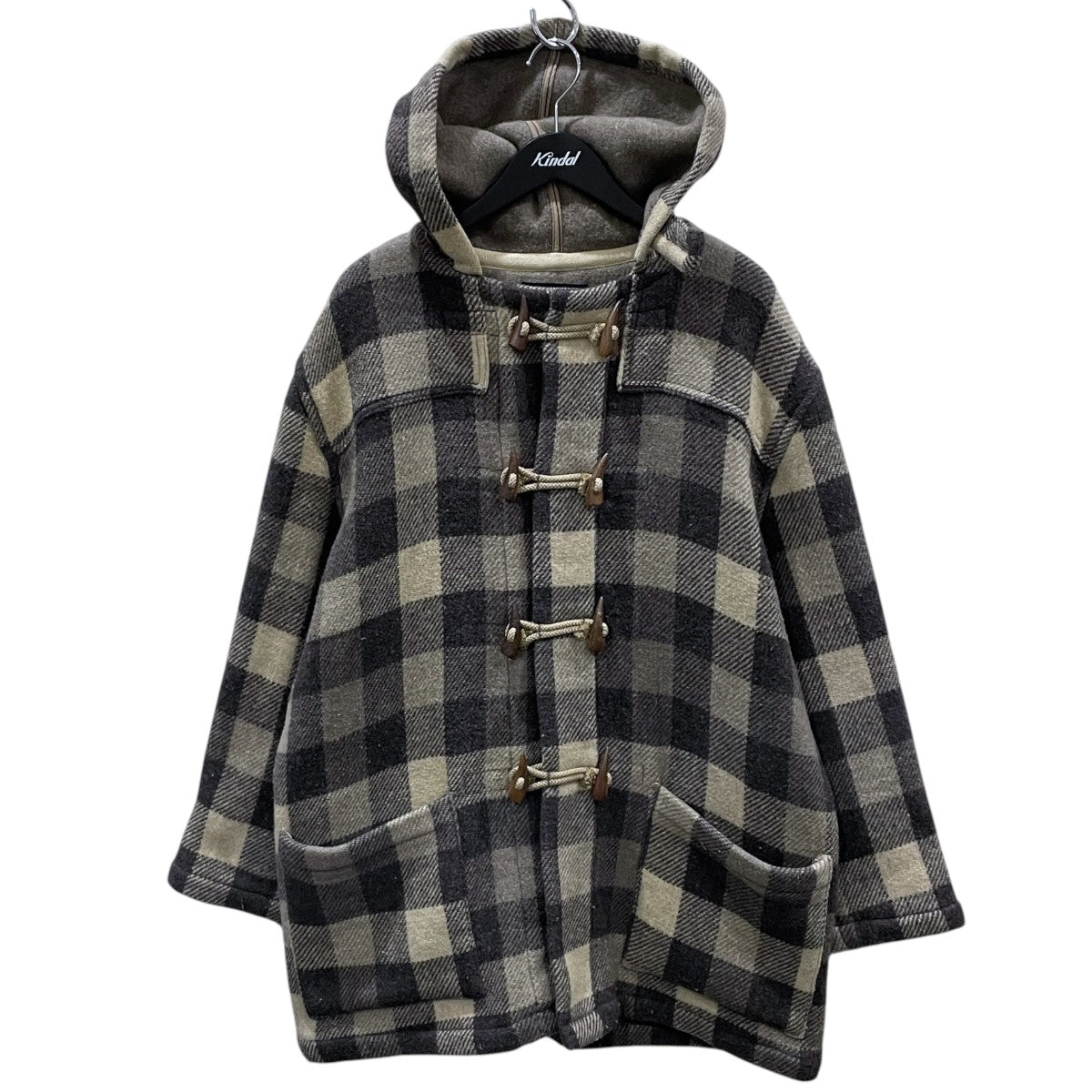 90s ウールチェックダッフルコート WOOL CHECK DUFFLE COAT 2-11-3135