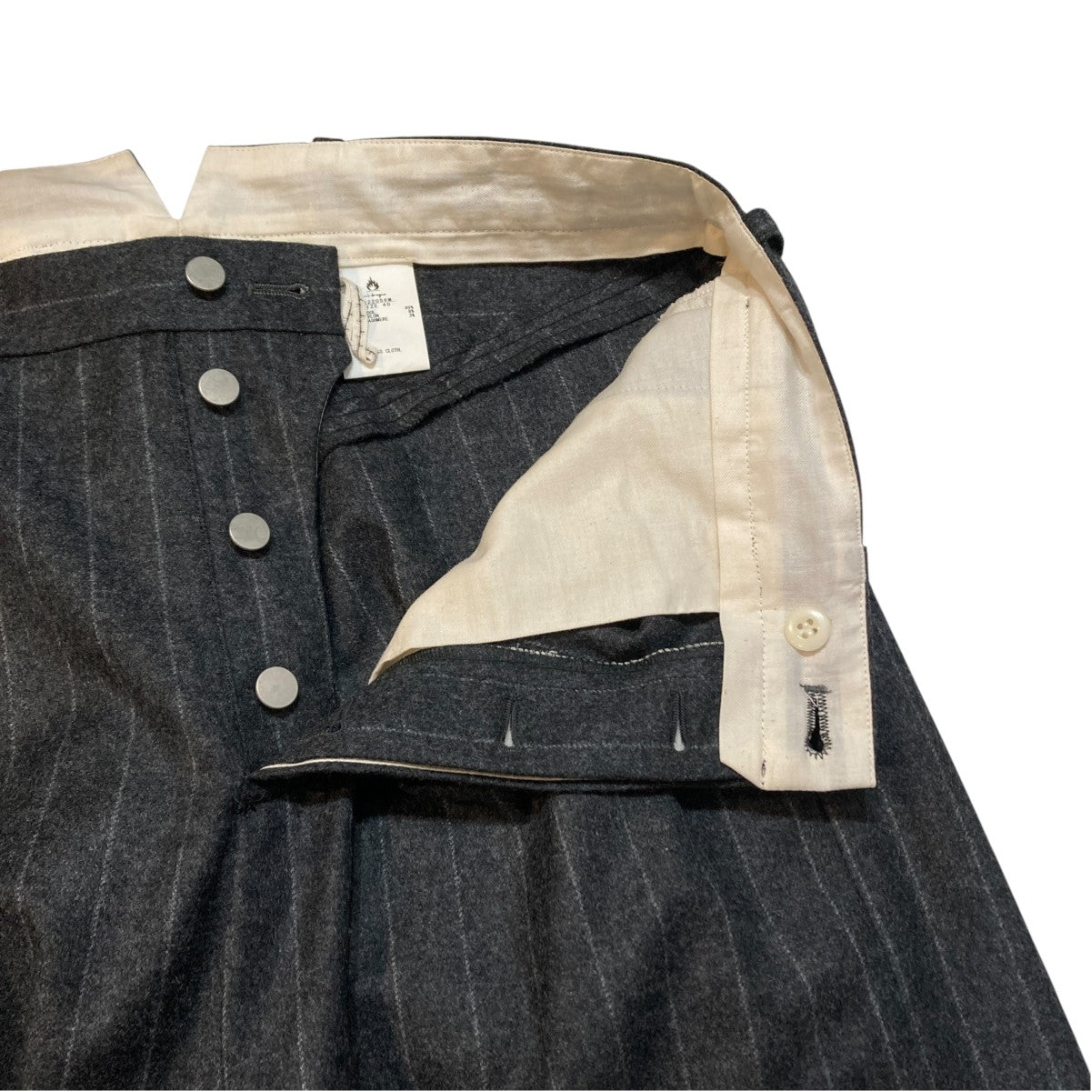 CINCH BACK BAGGY PANTSストライプバギーパンツ2522056M