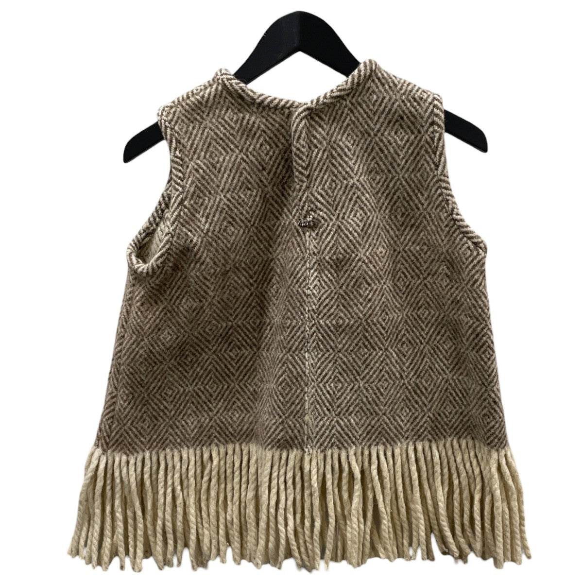 ウールジオメトリックフリンジニットベスト WOOL GEOMETRIC FRINGE KNIT VEST
