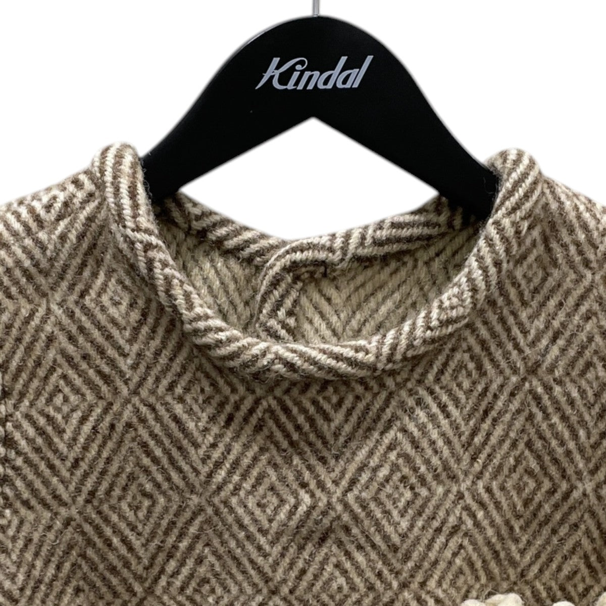ウールジオメトリックフリンジニットベスト WOOL GEOMETRIC FRINGE KNIT VEST