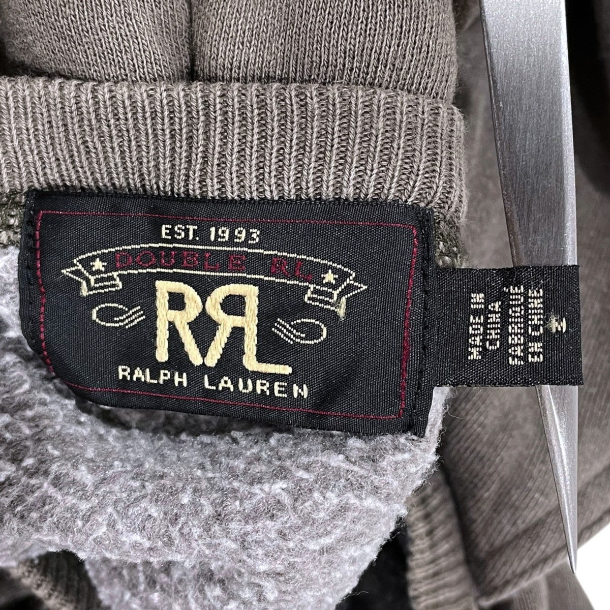 RRL 裏起毛ロゴプリント後付けフードパーカー LOGO FLEECE HOODIE ロゴフリースフーディ 古着・中古-8枚目のアイテム画像