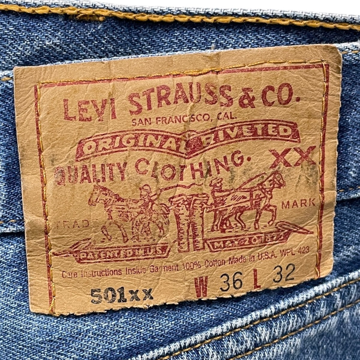 levis デニムパンツ 501XX MADE IN USA ボタン裏524 古着・中古-8枚目のアイテム画像