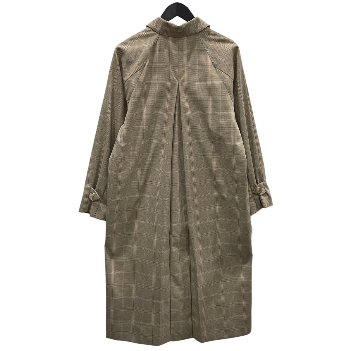 21SS グレンチェック柄ステンカラーツイルコート Soutiencollar Twill Coat 12110004