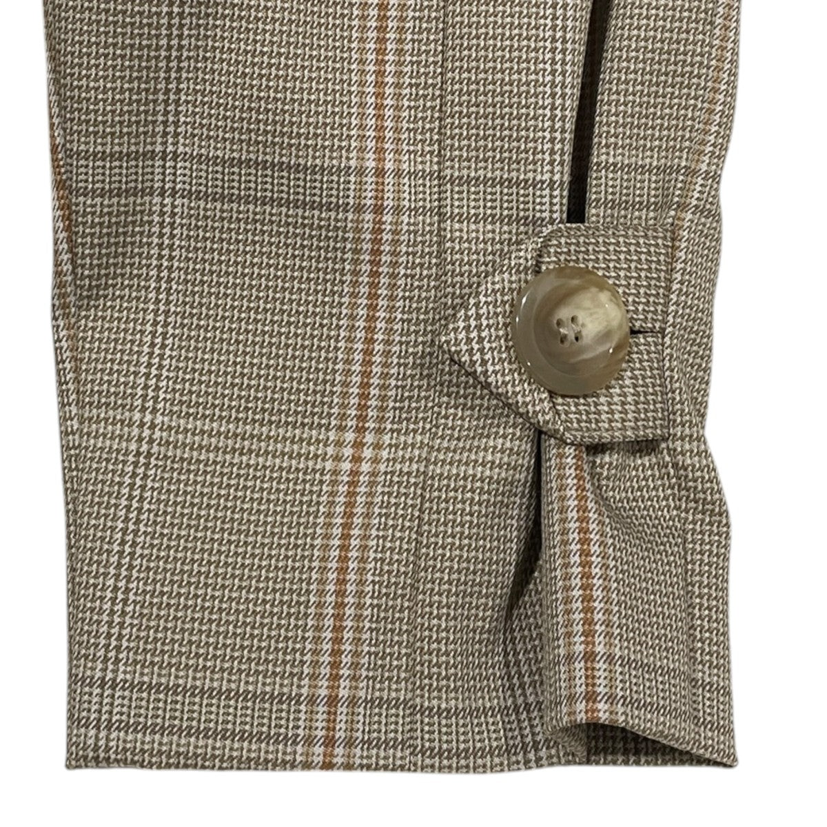 21SS グレンチェック柄ステンカラーツイルコート Soutiencollar Twill Coat 12110004