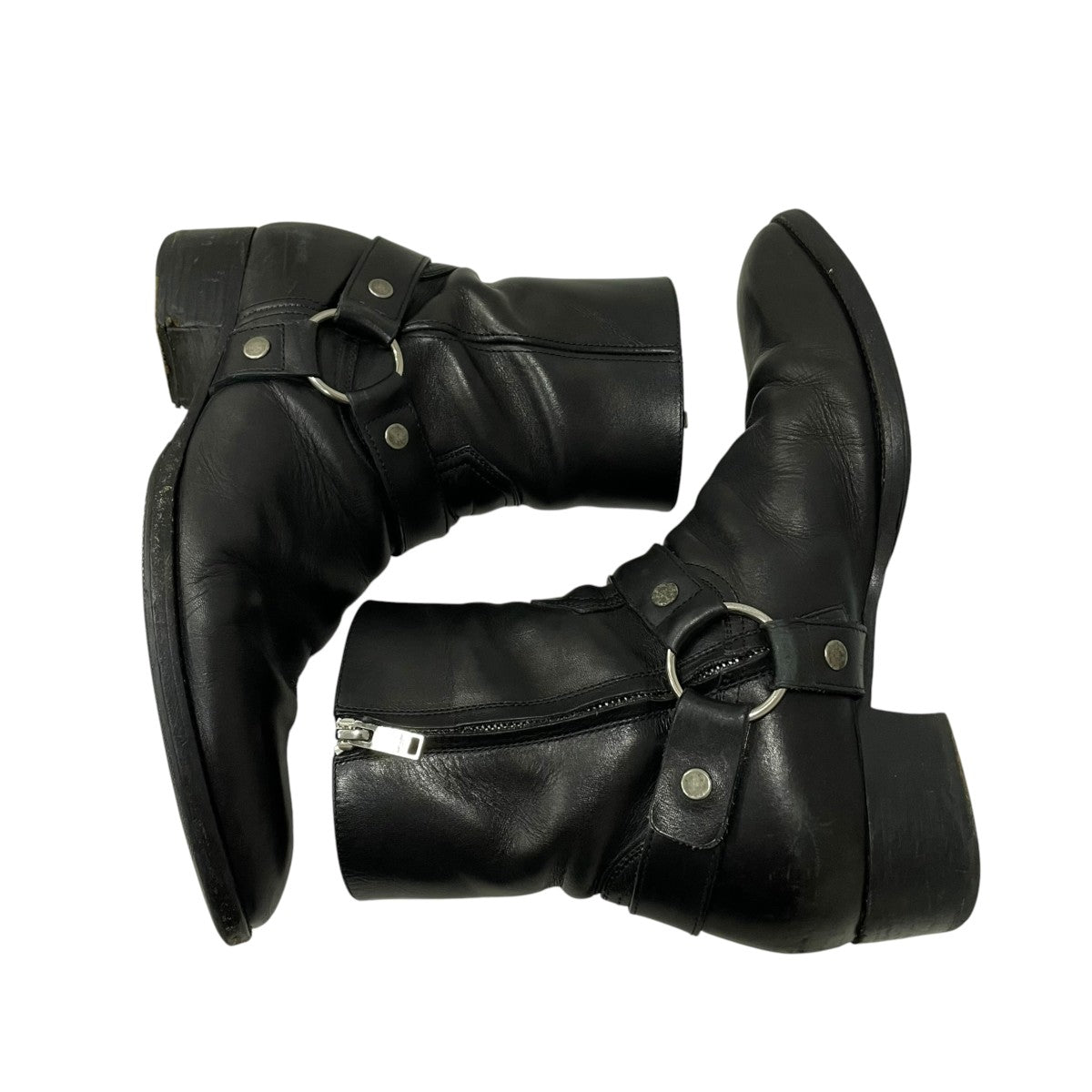 専用　SAINT LAURENT PARIS リングブーツ ブラック Saint Laurent Paris(サンローランパリ) ブーツ ブラック サイズ 42