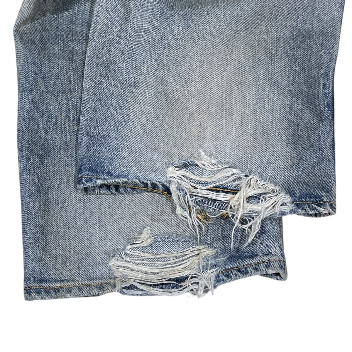 23AW 加工デニムパンツ AGING CRASH SELVEDGE DENIM STRAIGHT 5P PANTS ANC-PT35-B