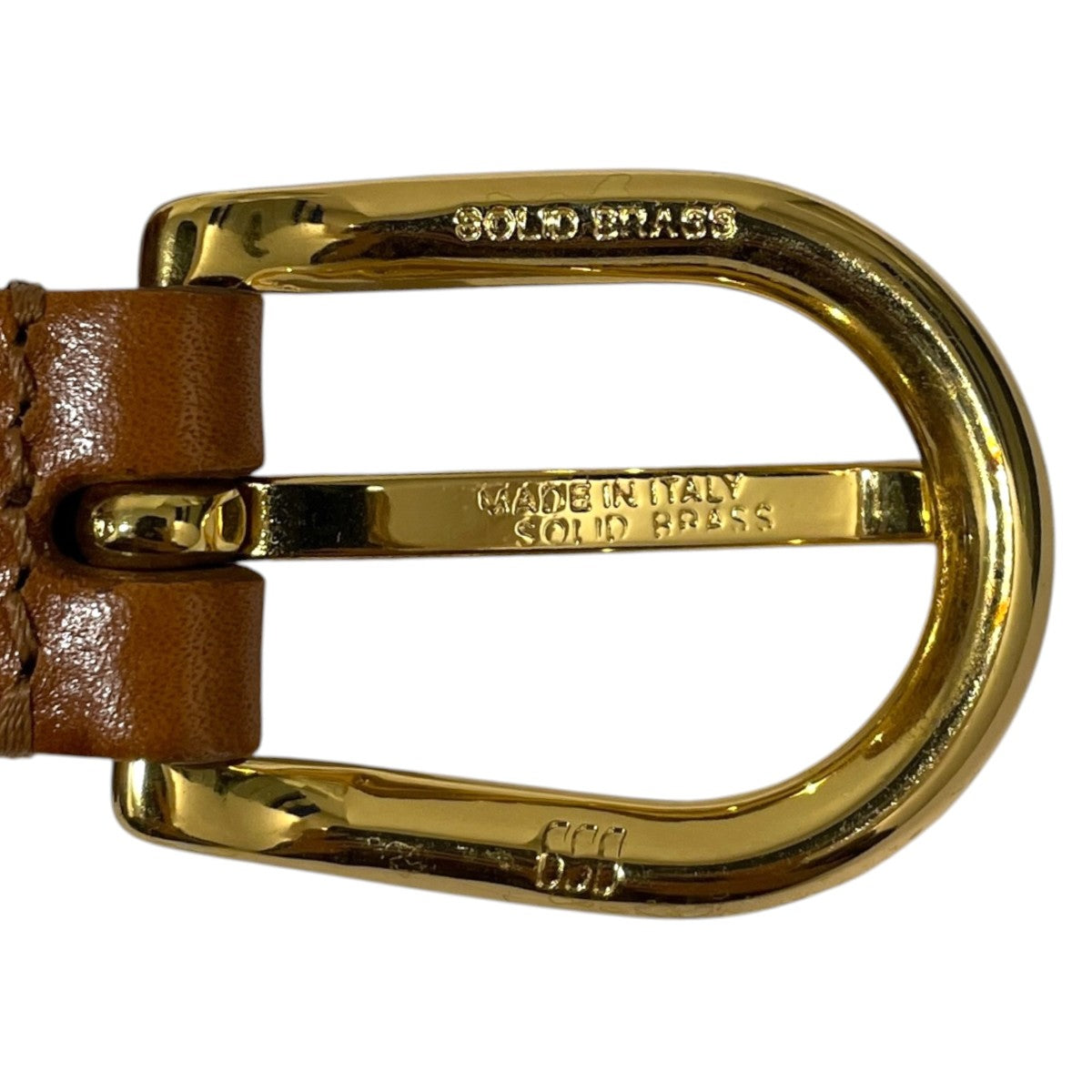 レザー メッシュ ベルト（ゴールド バックル） Leather Mesh Belt (SOLID BRASS Buckle)