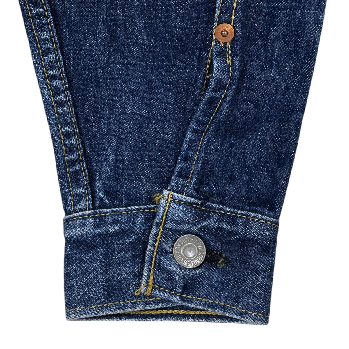 levis デニムジャケット 71507-XX BIG E 日本製 ボタン裏J02 古着・中古-3枚目のアイテム画像