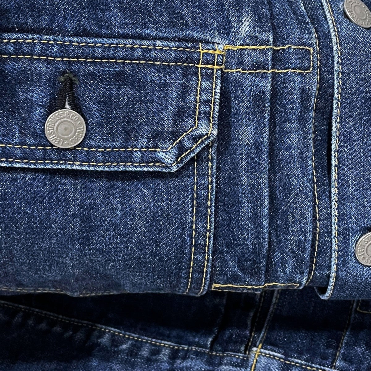 levis デニムジャケット 71507-XX BIG E 日本製 ボタン裏J02 古着・中古-6枚目のアイテム画像