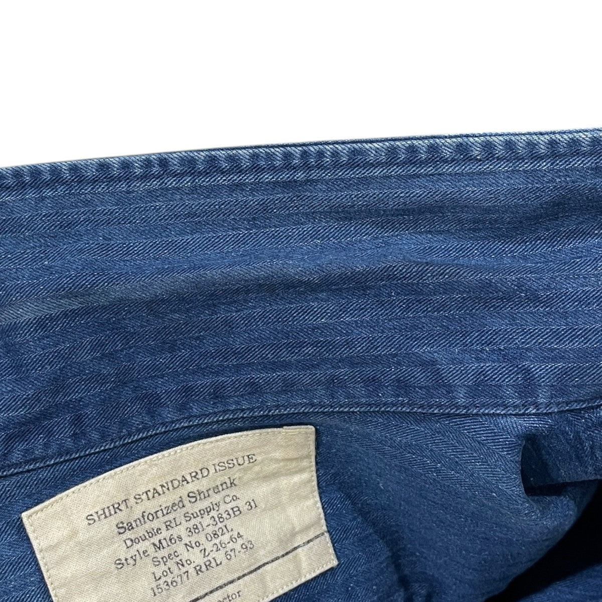 RRL ヘリンボーンカバーオール SHIRT， STANDARD ISSUE M16s 381-383B 31 古着・中古-5枚目のアイテム画像