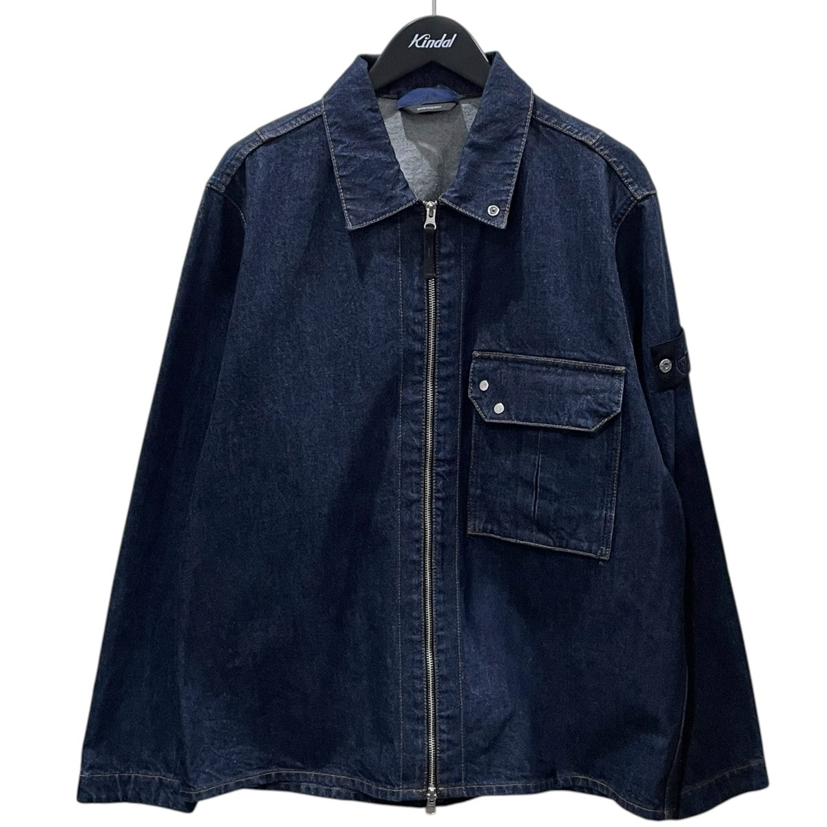 STONE ISLAND 25AW デニムジャケット INDIGO DENIM-RINSED COMFORT FIT OVERSHIRT リンス加工 コンフォートフィット オーバーシャツ L1S141200002S00J7 古着・中古-1枚目のアイテム画像