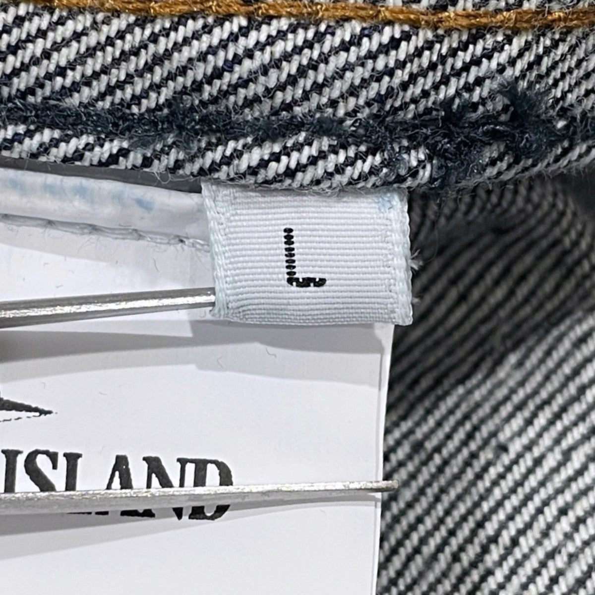 STONE ISLAND 25AW デニムジャケット INDIGO DENIM-RINSED COMFORT FIT OVERSHIRT リンス加工 コンフォートフィット オーバーシャツ L1S141200002S00J7 古着・中古-6枚目のアイテム画像