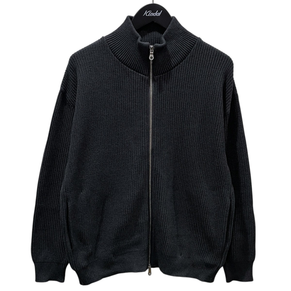 PUBLIC TOKYO 25AW ジップアップニットジャケット Bound Wool Drivers Knit バウンドウールライトドライバーズニット 155633001 古着・中古-1枚目のアイテム画像
