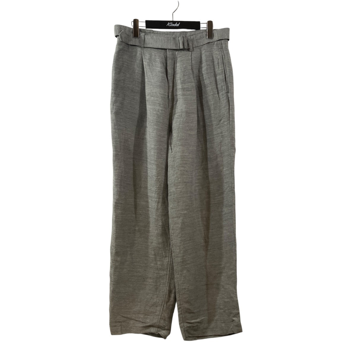 Graphpaper 26SSLinen Cupro Back Satin Belted Pants1タックリネンパンツGM261-40371 古着・中古-1枚目のアイテム画像