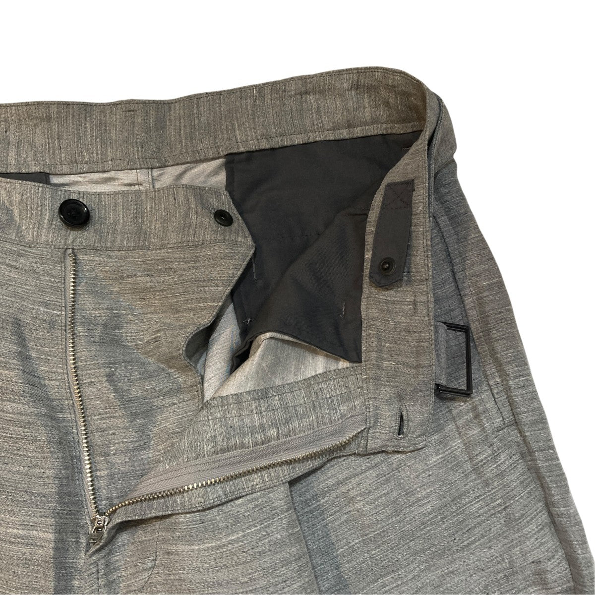 Graphpaper 26SSLinen Cupro Back Satin Belted Pants1タックリネンパンツGM261-40371 古着・中古-3枚目のアイテム画像